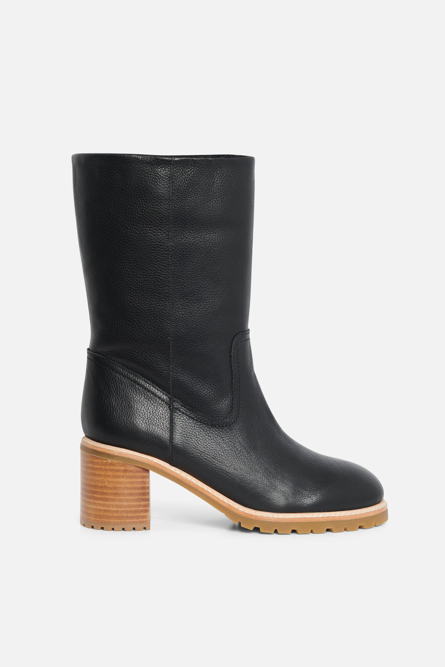 bottes fourrées valia 100% cuir noir femme