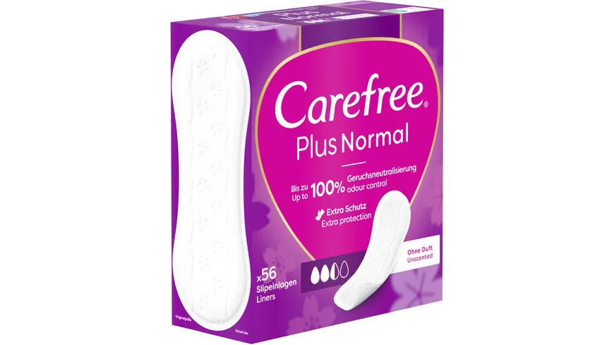 Carefree Plus Normal x56 Slipeinlagen leichter Duft
