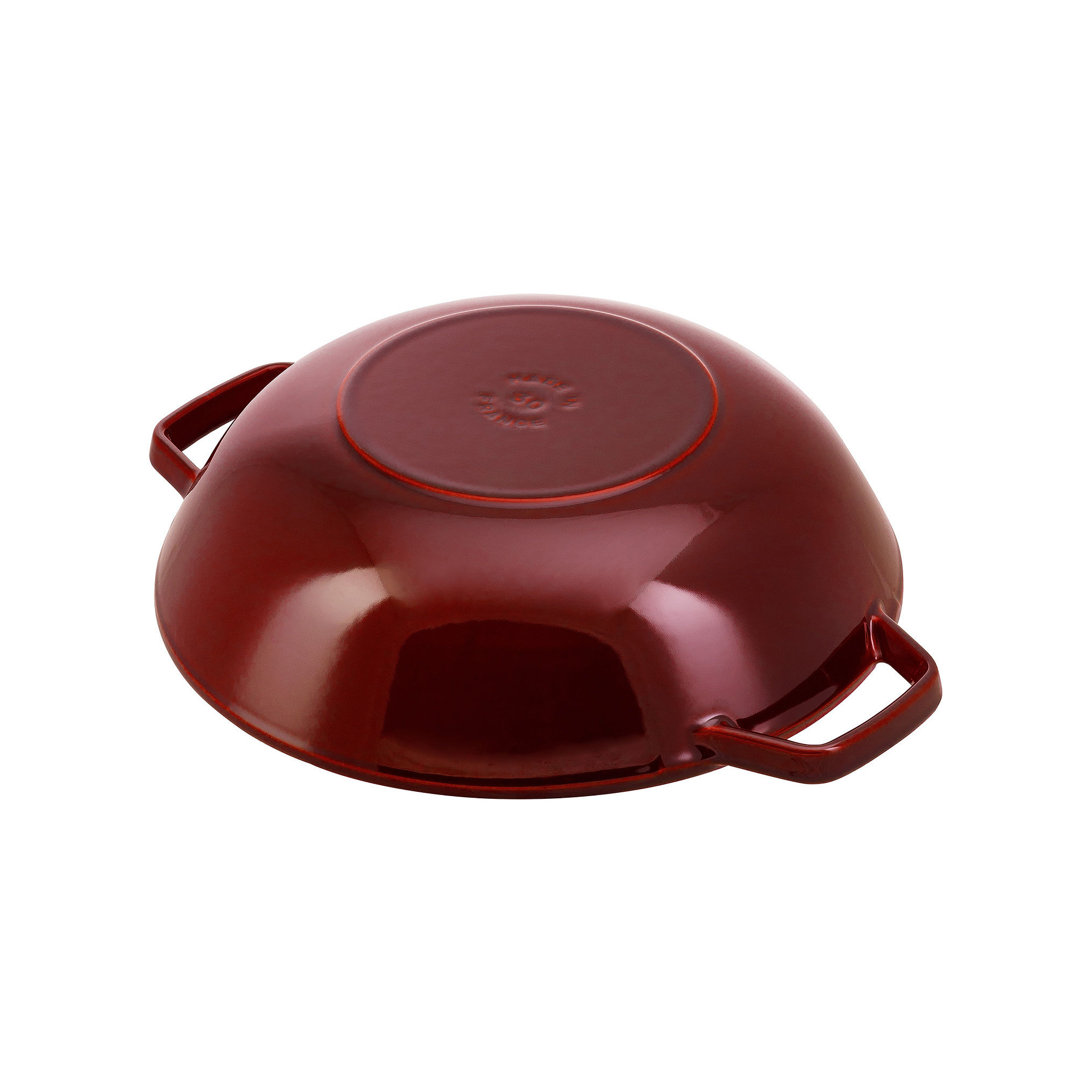 Wok mit Glasdeckel 30 cm, Gusseisen