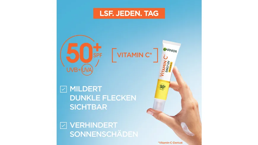 Garnier SkinActive Vitamin C Tägliches Sonnenfluid Invisible LSF 50+ 40 ml