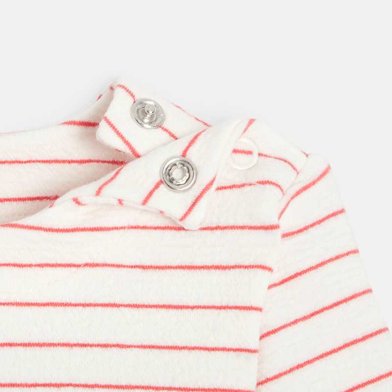 T-shirt marinière bébé garçon en interlock rouge Absorba