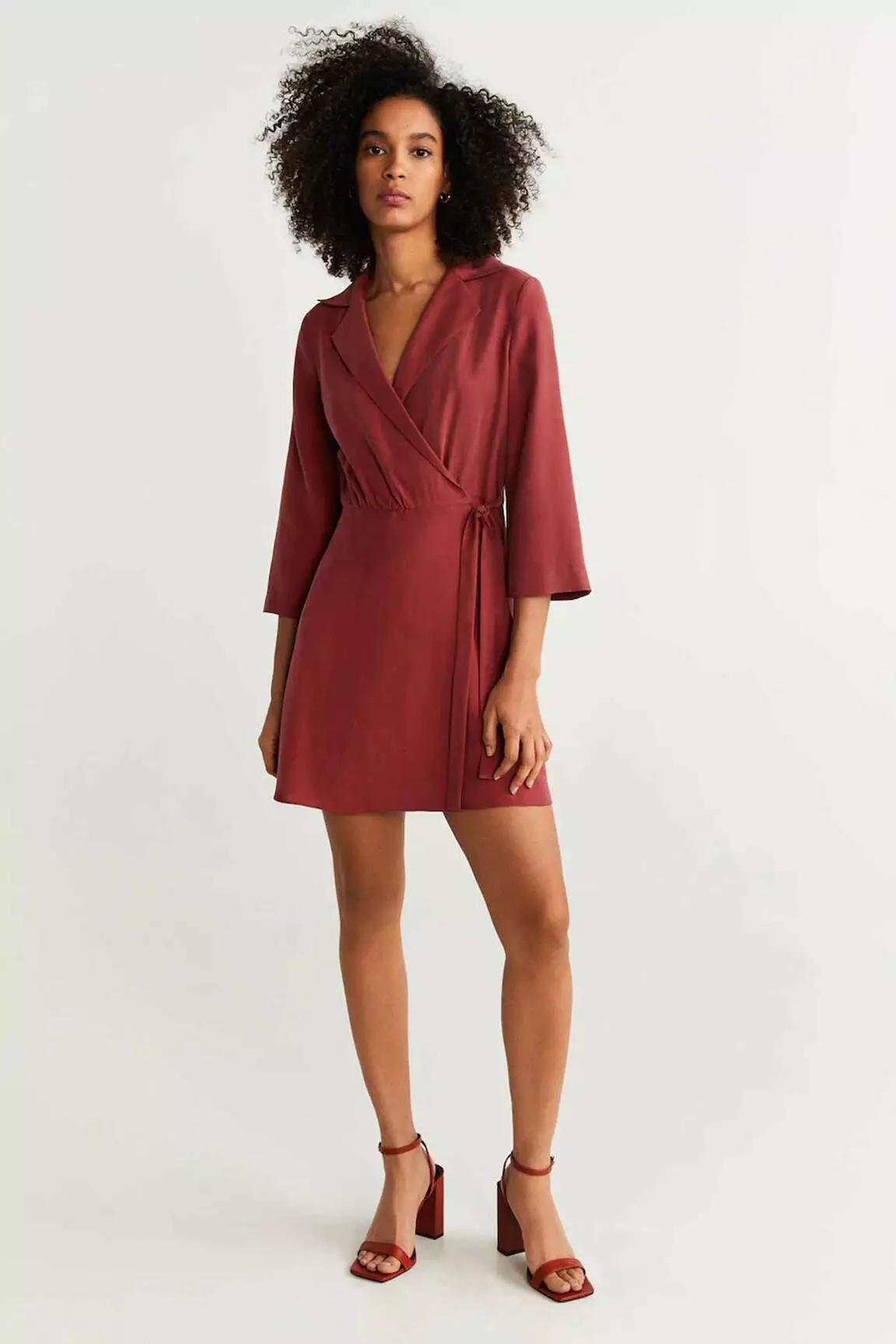 Mango Robes Mi Longues Femme couleur rouge