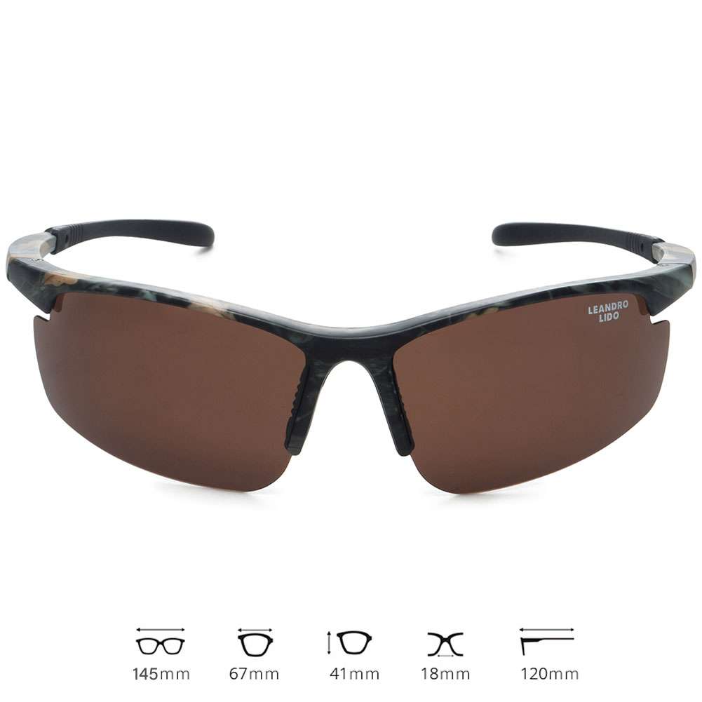 LEANDRO LIDO Power Sport Sonnenbrille camo/braun