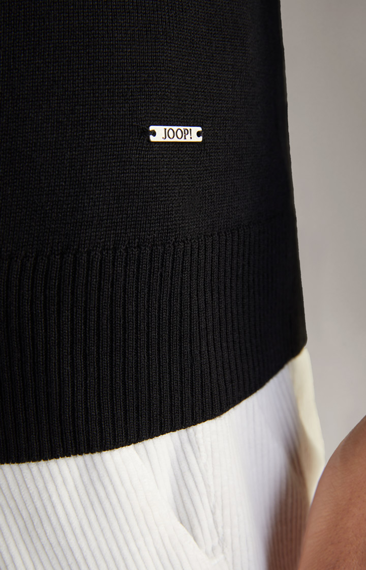 Merinowoll-Rollkragenpullover Donte in Schwarz