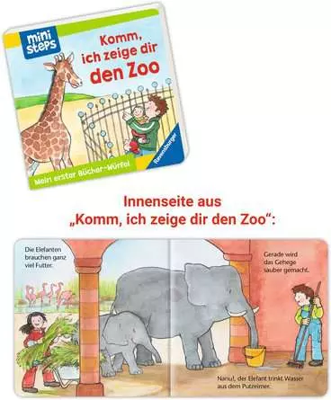 ministeps: Mein erster Bücher-Würfel: Kita, Zoo und Feuerwehr (Bücher-Set)