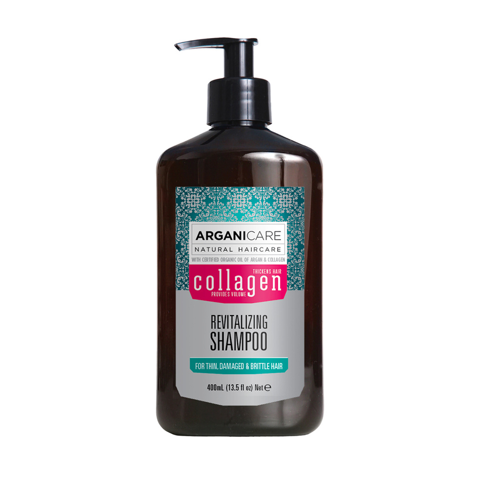 Arganicare Shampooing au collagène revitalisant  Pour cheveux fins, dévital isés , sans volume