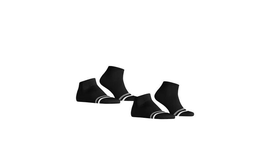 ESPRIT Herren Sneaker Socken Accent Stripe 2er Pack schwarz