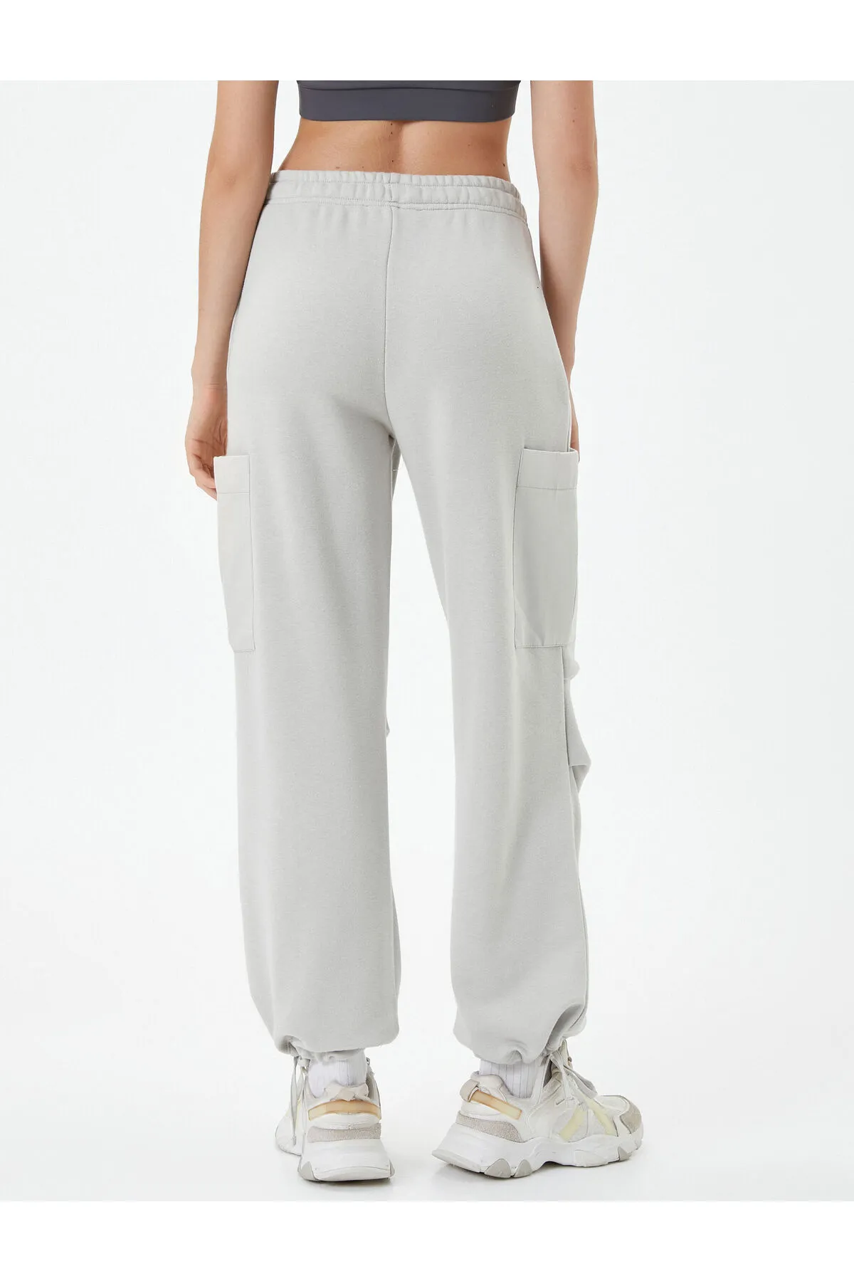 Koton  Jogger-Jogginghose mit Cargotasche, hoher Taille, entspannter Schnitt zum Binden