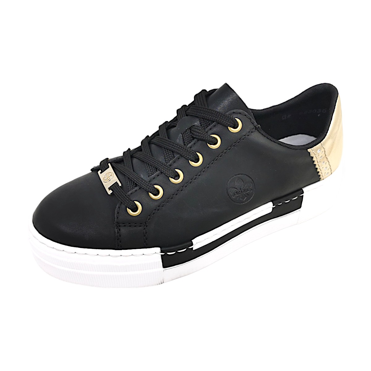 Rieker France/Kasanga/Turin N4931-00 Schwarz 00 Schwarz/ Gold