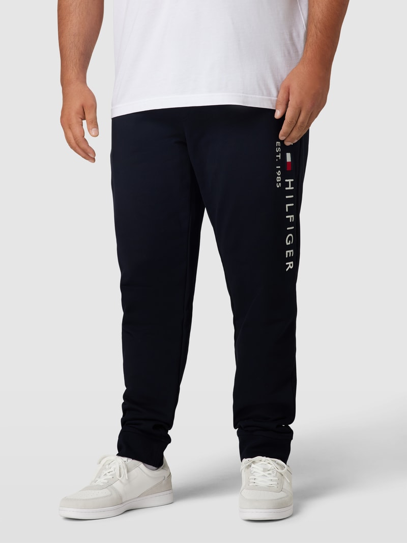 PLUS SIZE Sweatpants mit Label-Stitching in marineblau