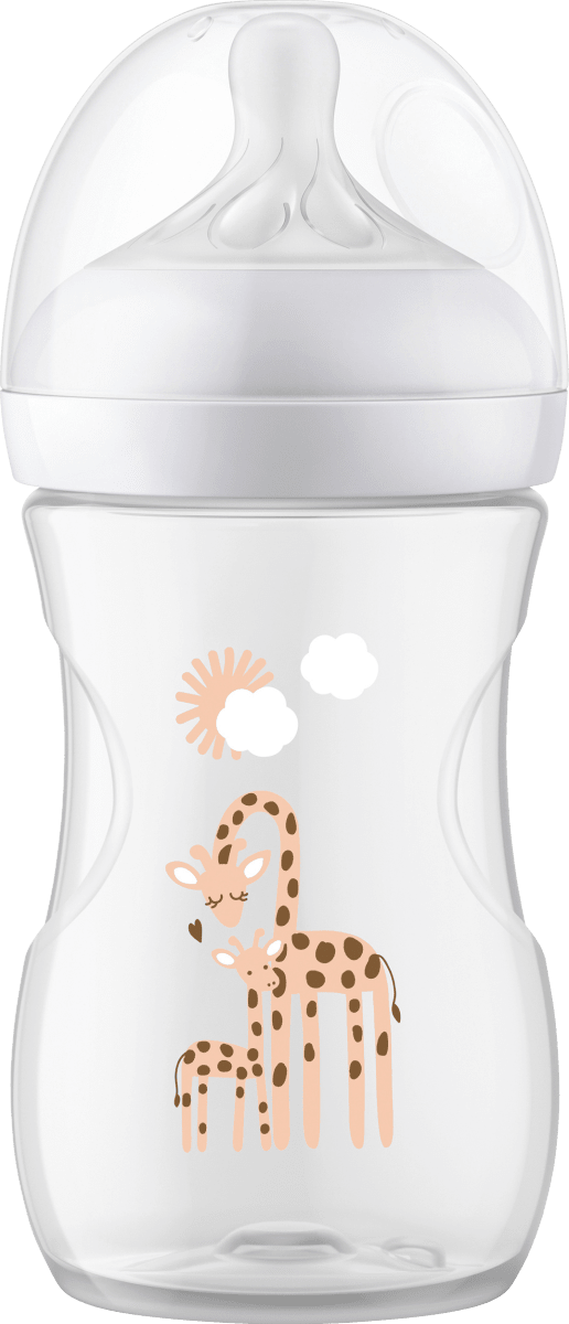 Babyflasche Natural Response weiß/Giraffe, von Geburt an, 260 ml, 1 St