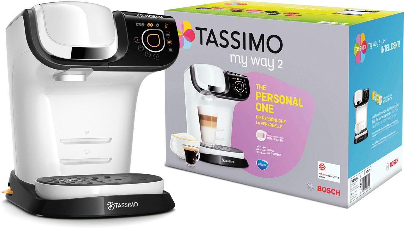 TASSIMO Kapselmaschine MY WAY 2 TAS6504, mit Wasserfilter, Personalisierung, einfache Zubereitung