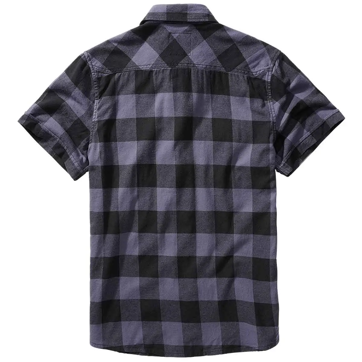 Checkshirt kurzarm schwarz-grau
