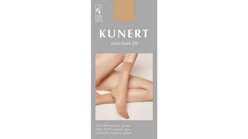 KUNERT Damen Söckchen Satin Look 20 DEN teint