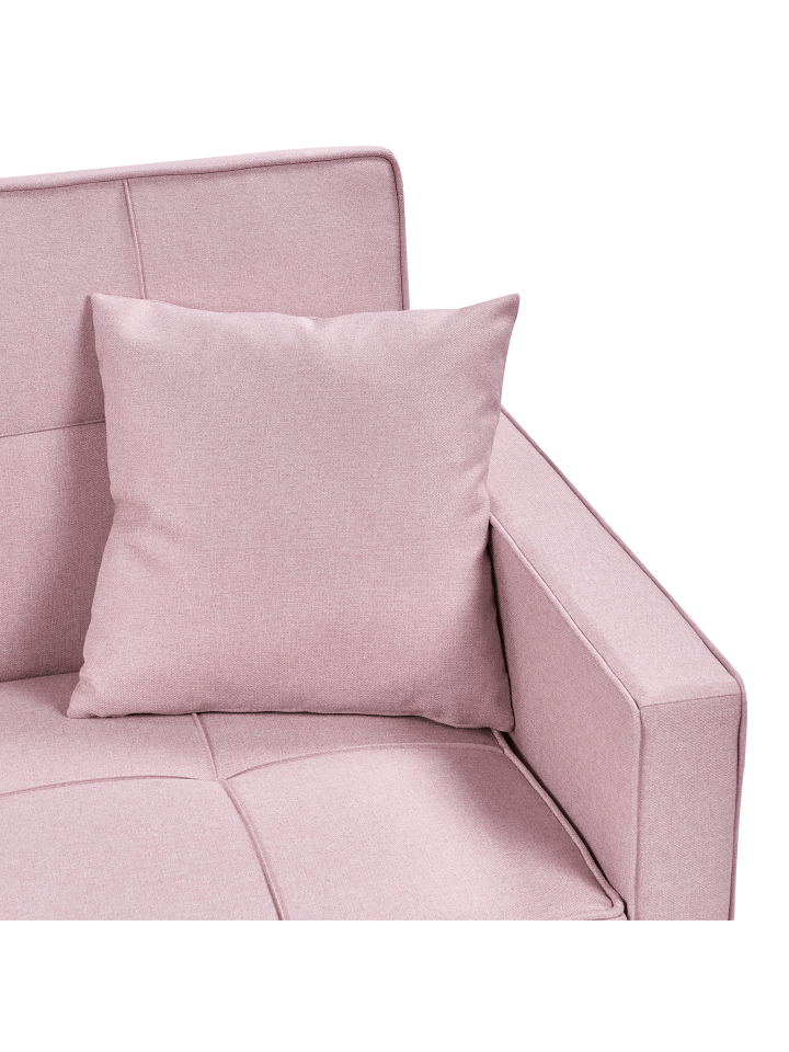 Beliani Schlafsofa GLOMMA in Rosa/Schwarz - (W) 204 x (H) 93 x (L) 88 cm günstig kaufen onesize