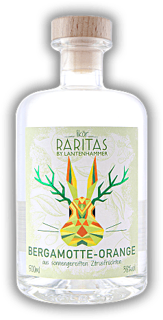 Raritas Bergamotte-Orangenlikör Raritas Bergamotte-Orangenlikör Aus sonnengereiften Zitrusfrüchten. 0,5	 Liter - Vol 38%