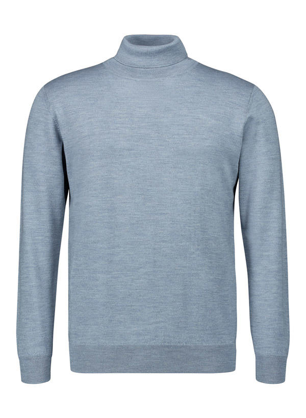 BOGGI MILANO, Rollkragenpullover, Merinowolle extrafein, hellblau