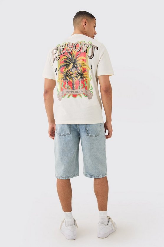 T-Shirt mit Resort-Print
