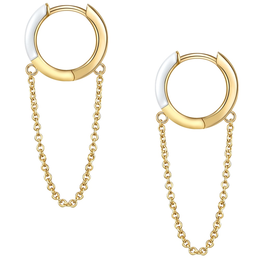 Glanzstücke München Créoles en argent Argent sterling en Or jaune Boucles d'oreilles