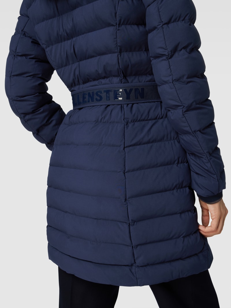 Funktionsjacke mit Kunstfellbesatz Modell 'ABENDSTERN' in marineblau
