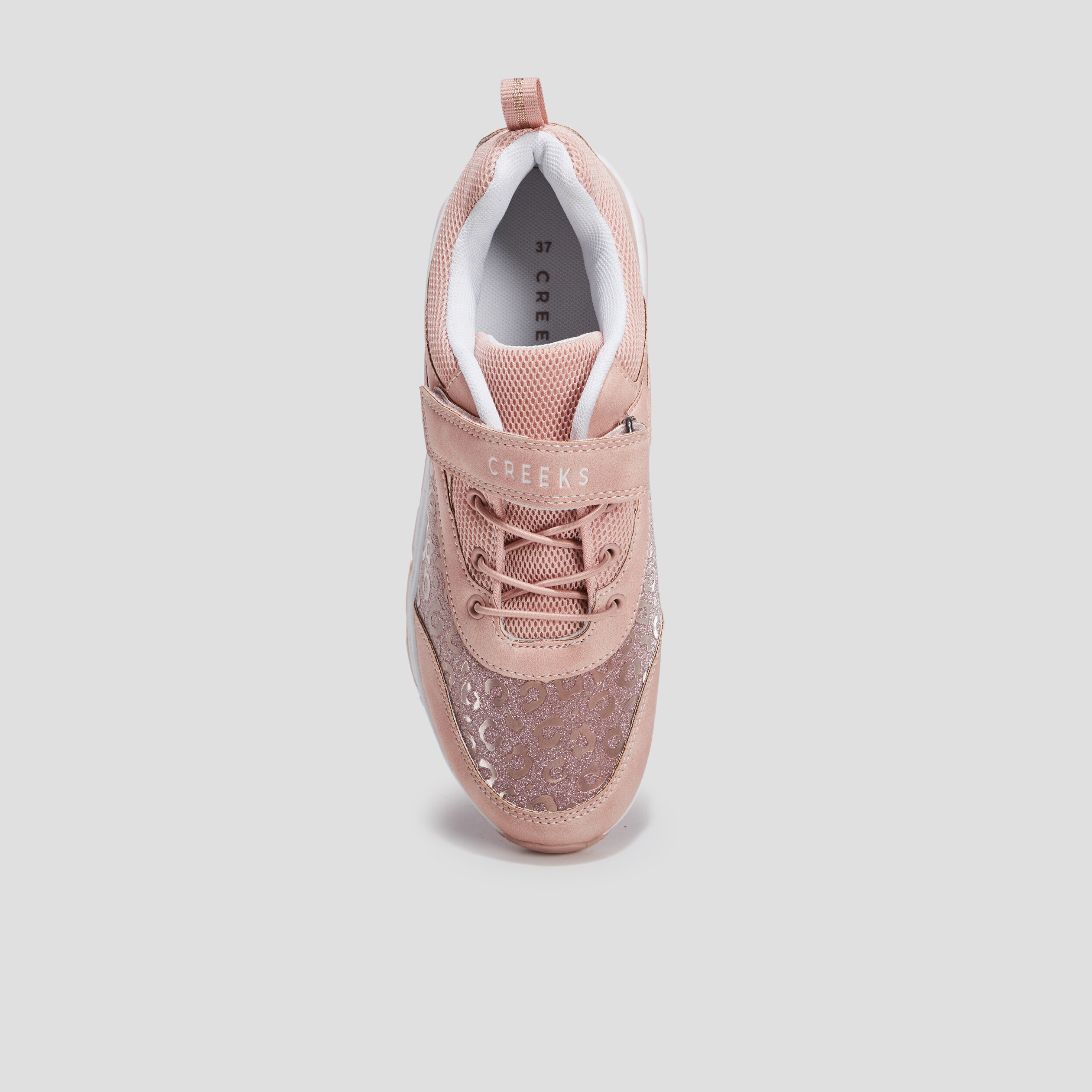Runnings à lacets Creeks rose champagne fille | La Halle