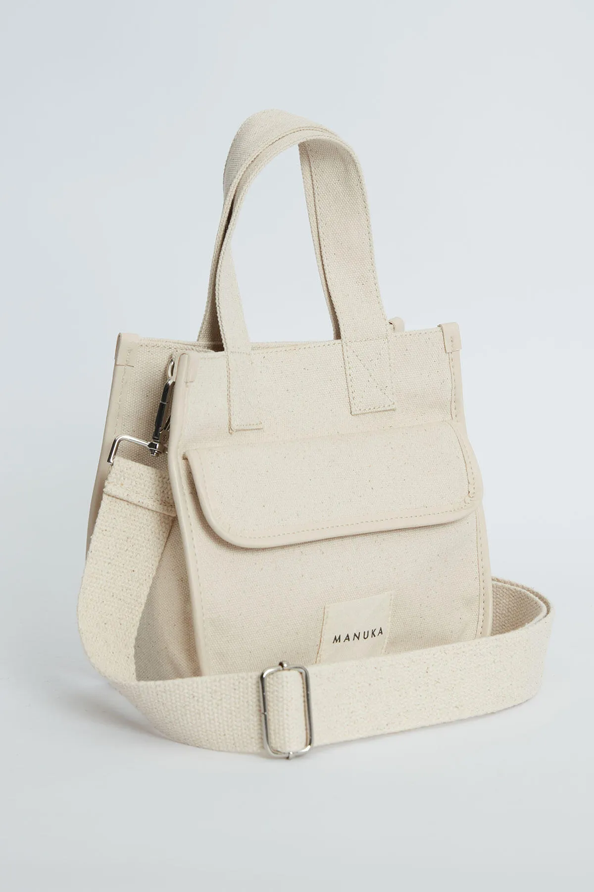 Manuka  MINITASCHE AUS CANVAS MIT TASCHENDETAIL NATUR