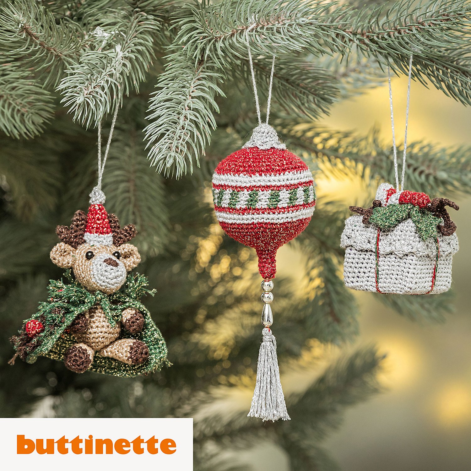 Häkelanleitung – Christbaumschmuck aus Woll Butt Glow