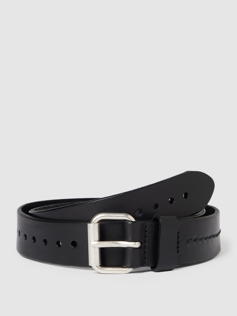 Gürtel mit Label-Detail Modell 'Eika' in schwarz