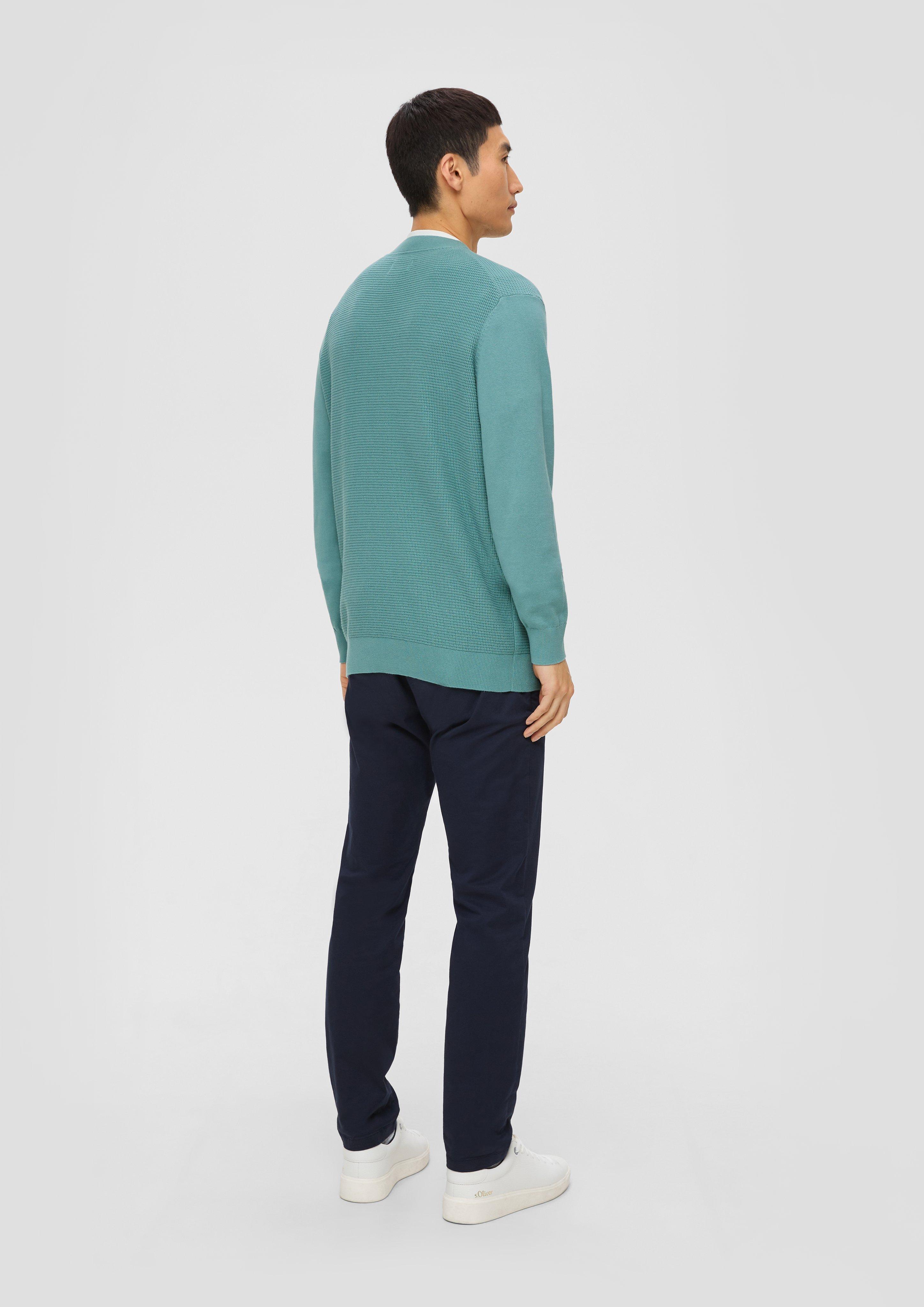 Strickpullover mit Waffelpiqué-Muster  2137426-6557