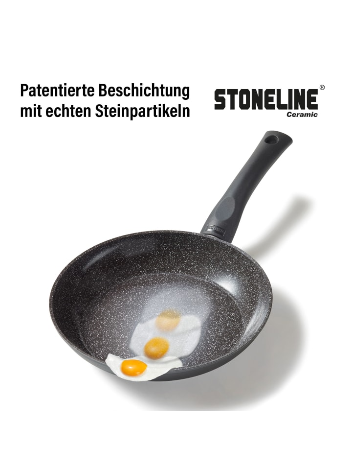 Stoneline Keramik Bratpfanne 20 cm | ohne Deckel in Schwarz günstig kaufen Ø 20 cm