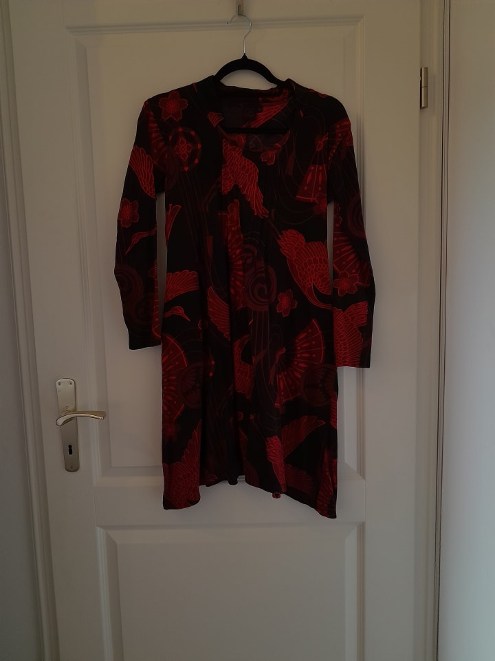 Aller Simplement Kleid in Schwarz/ Rot günstig kaufen 34-38