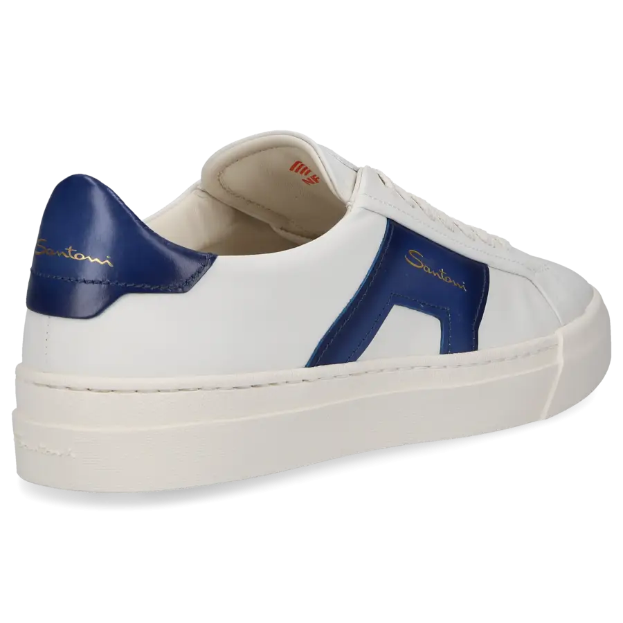 Santoni - Sneaker low DOUBLE BUCKLE Kalbsleder - weiß
