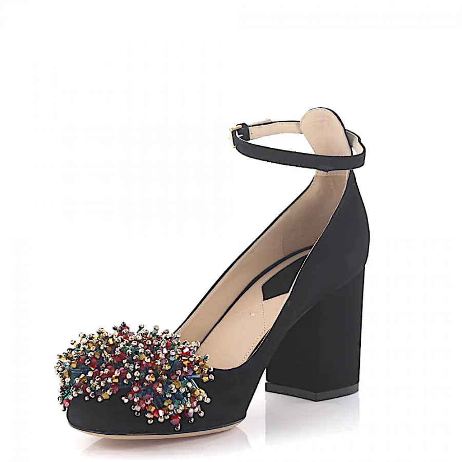 Elie Saab - Pumps Schmuckstein schwarz - schwarz