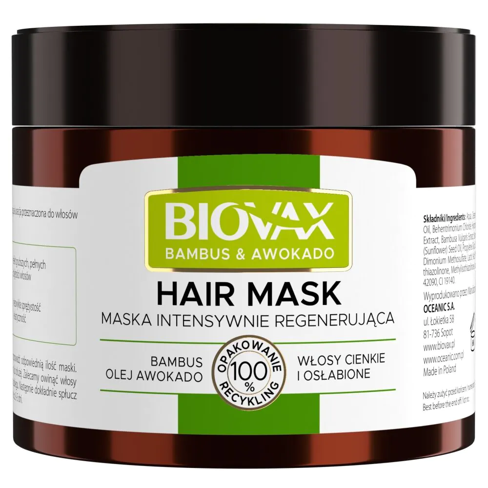 Biovax Bambus + Avocado Olie Hårmaske