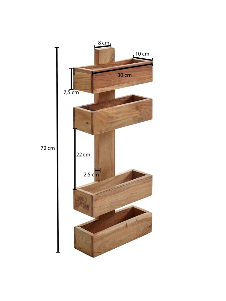 KADIMA DESIGN Zeitungsständer aus Massivholz, klassisch und stilvoll, viel Stauraum in Beige günstig kaufen onesize