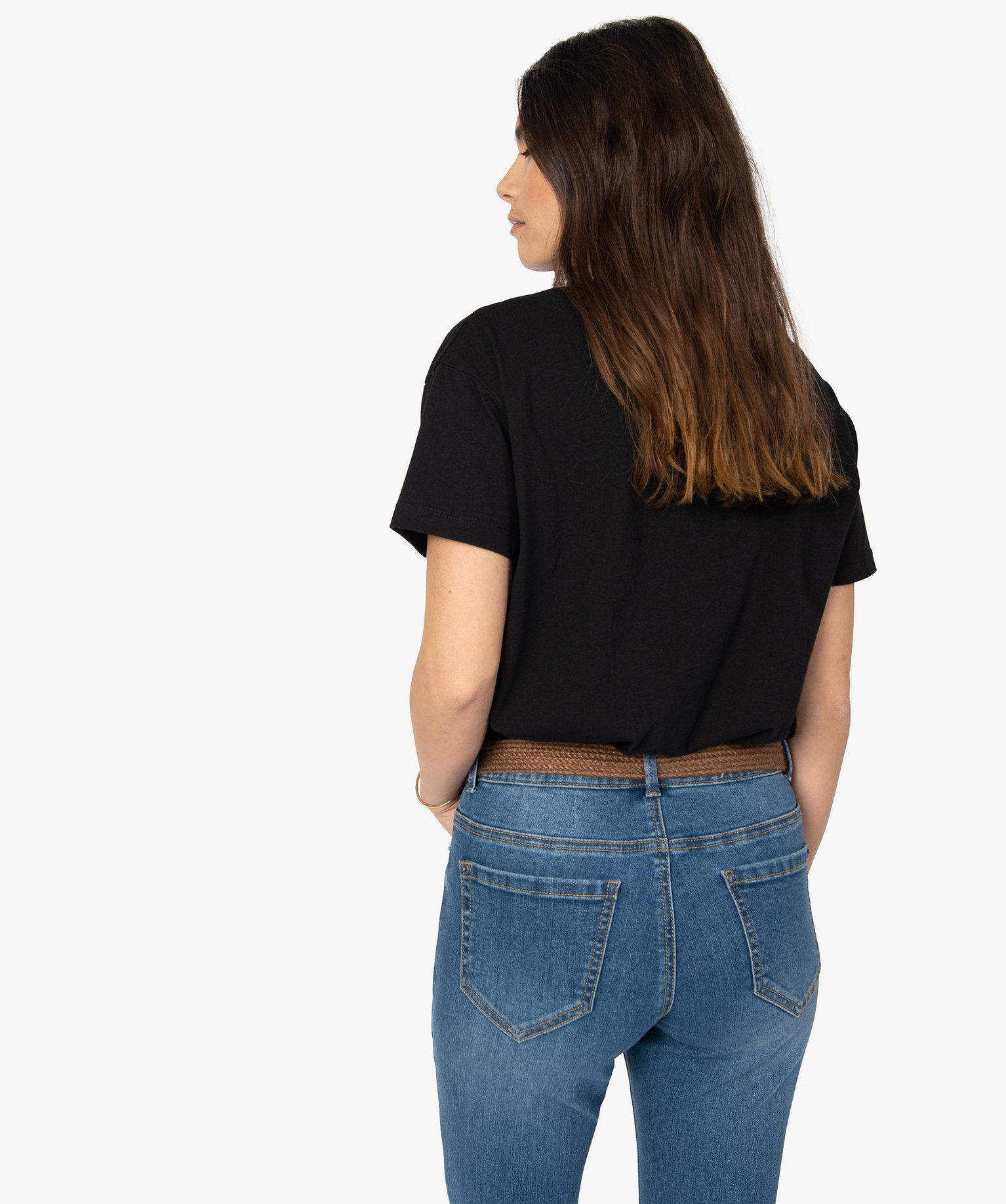 Tee-shirt femme avec motif photo – Stranger Things noir | GEMO