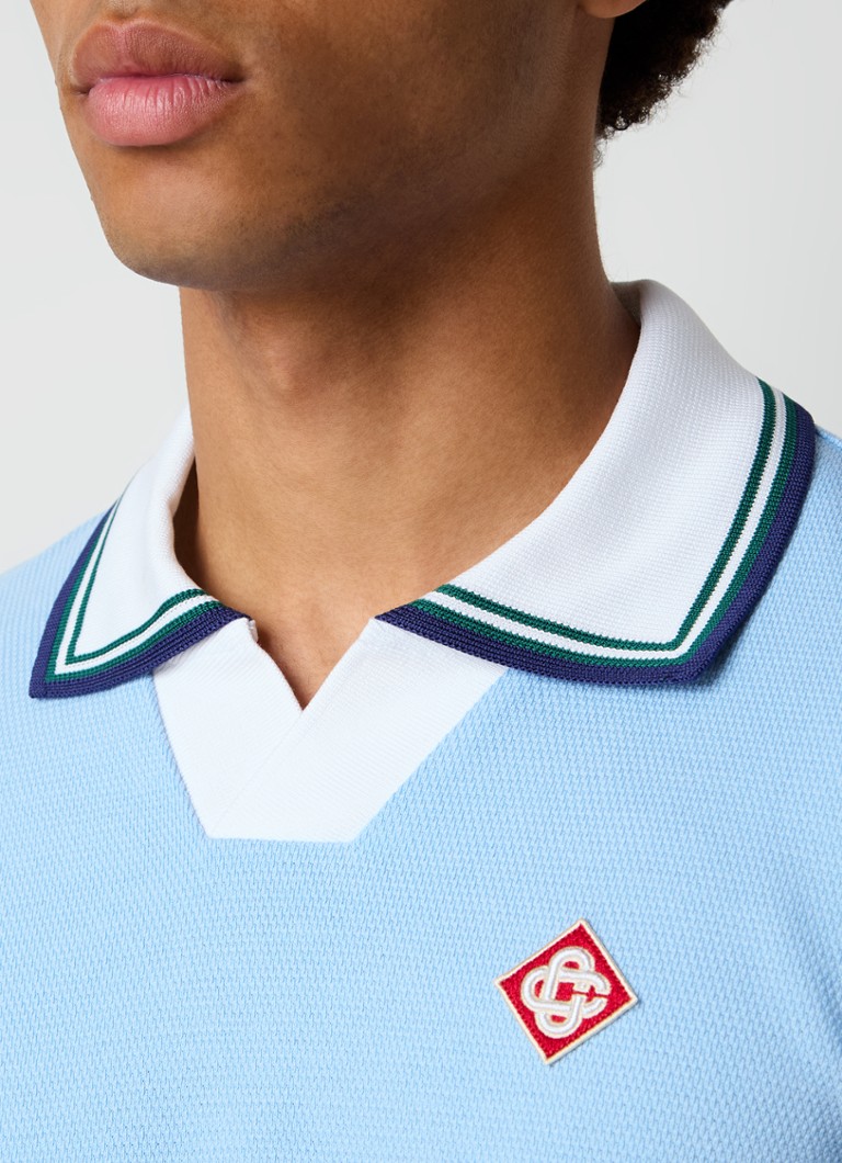 Casablanca  Regular fit polo van biologisch pique katoen met logo