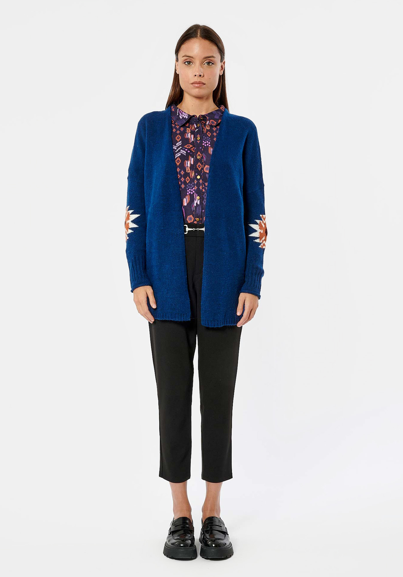 BERNI  Gilet bleu femme