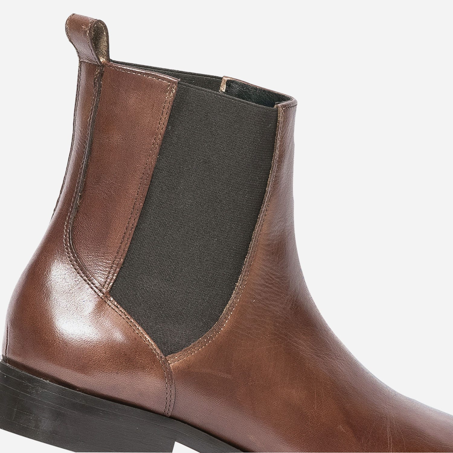 Chelsea boots cognac en cuir