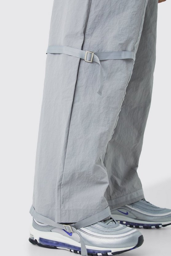 Parachute-Hose mit Streifen-Detail und verstellbaren Bündchen
