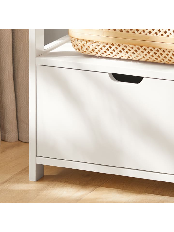 SoBuy Nachttisch in Weiß - (B)45 x (H)55 x (T)38cm günstig kaufen onesize