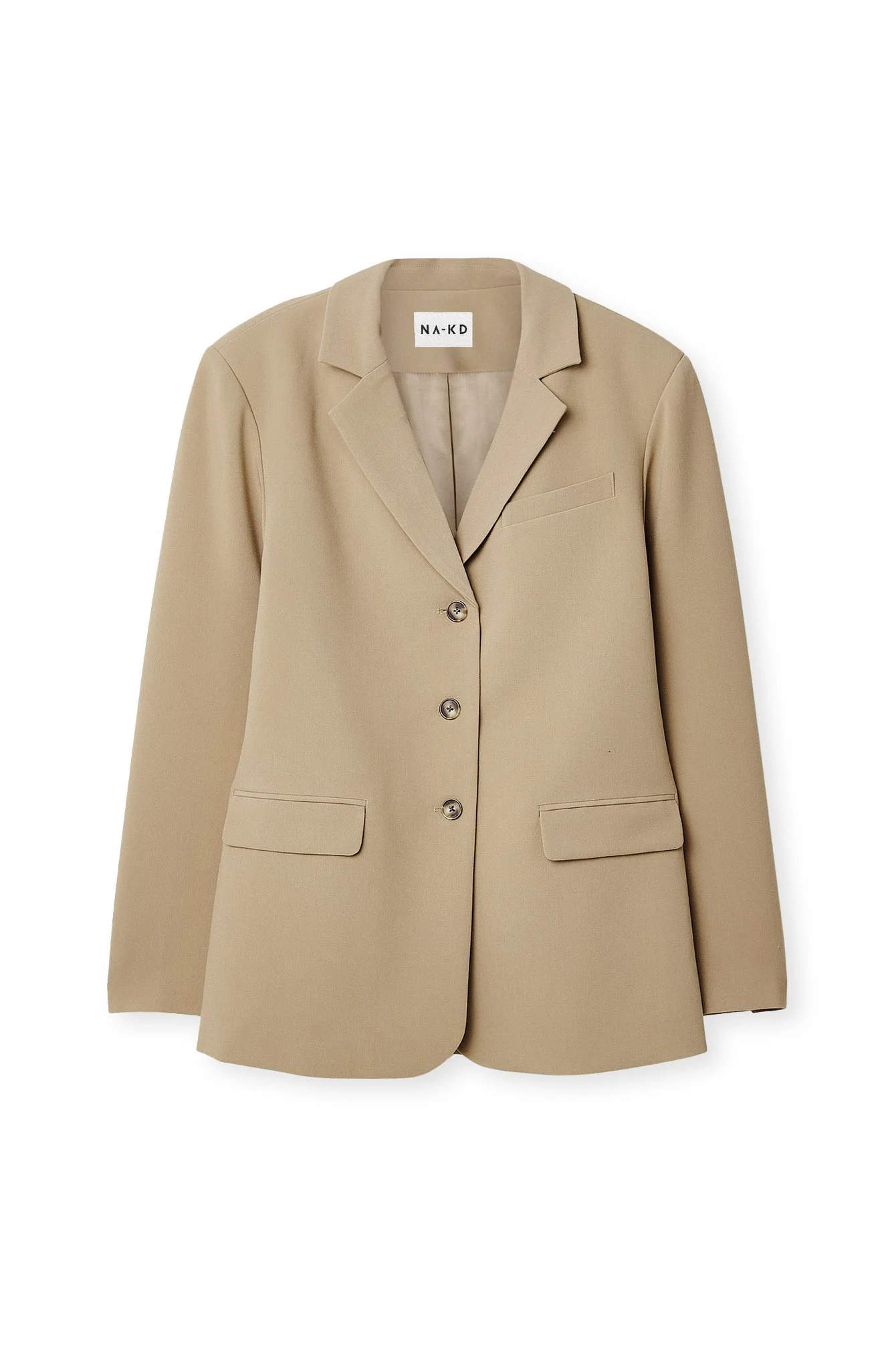 Oversize-Blazer mit drei Knöpfen