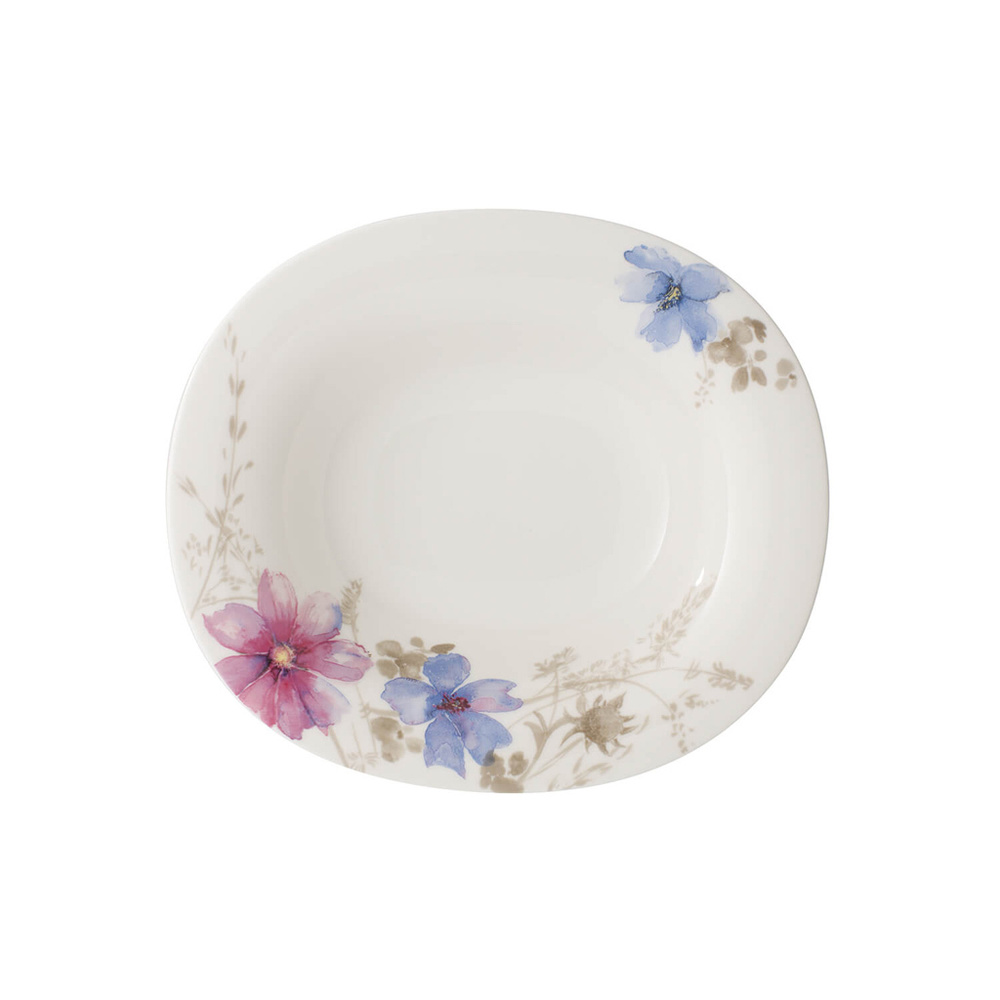 Villeroy & Boch Assiette creuse ovale Mariefleur Gris Basic Assiette