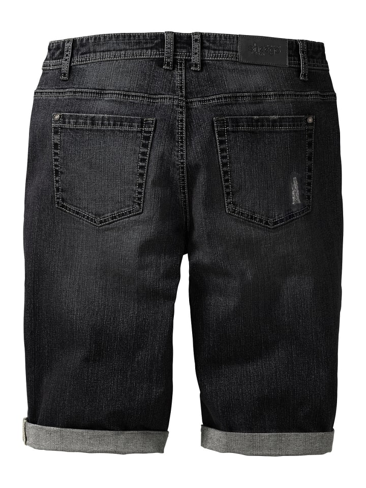 sheego Jeans-Bermudas in black used Denim günstig kaufen