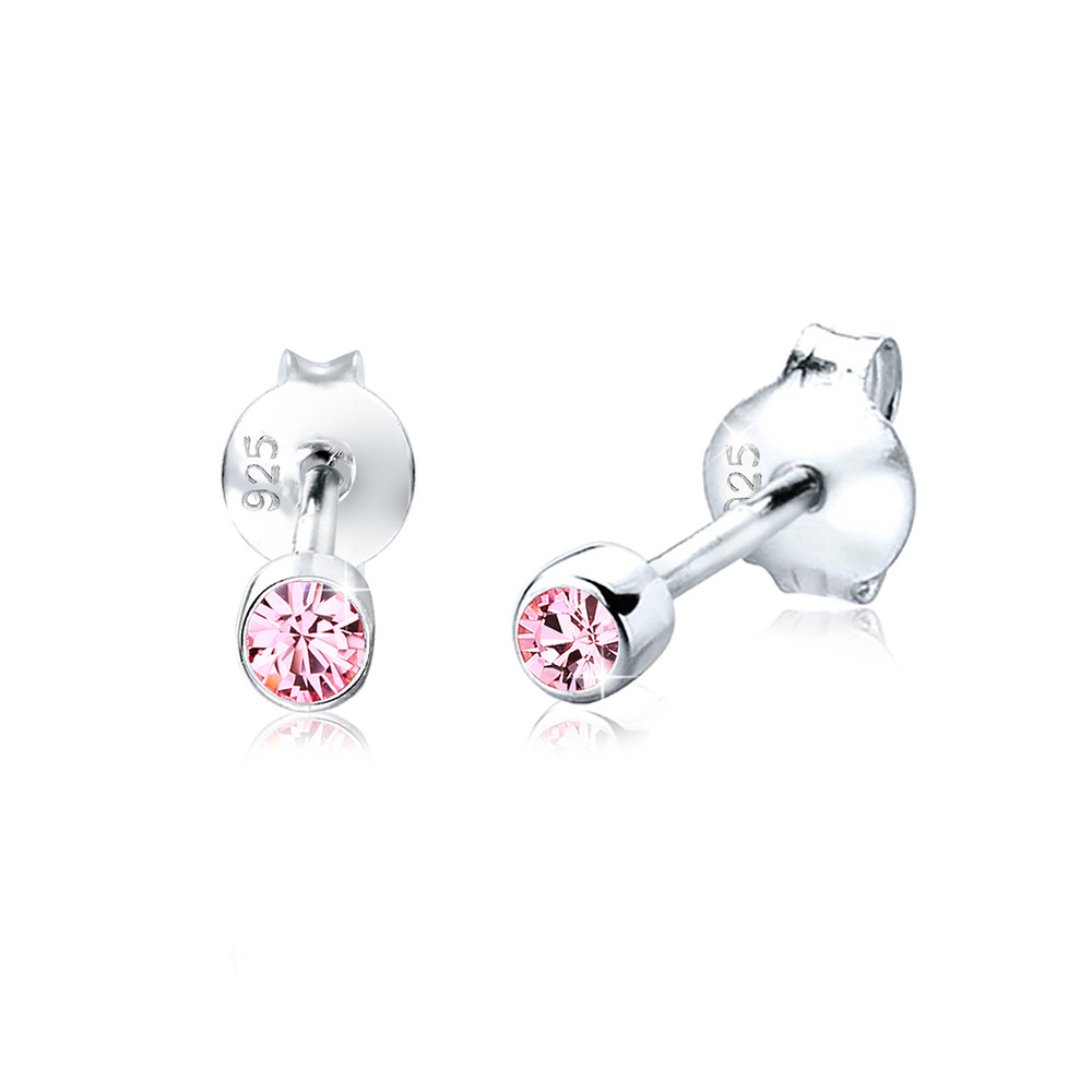 Elli Elli Boucles d'Oreilles Femme Boucles d'Oreilles Scintillantes avec des Cristaux  Boucles d'oreilles