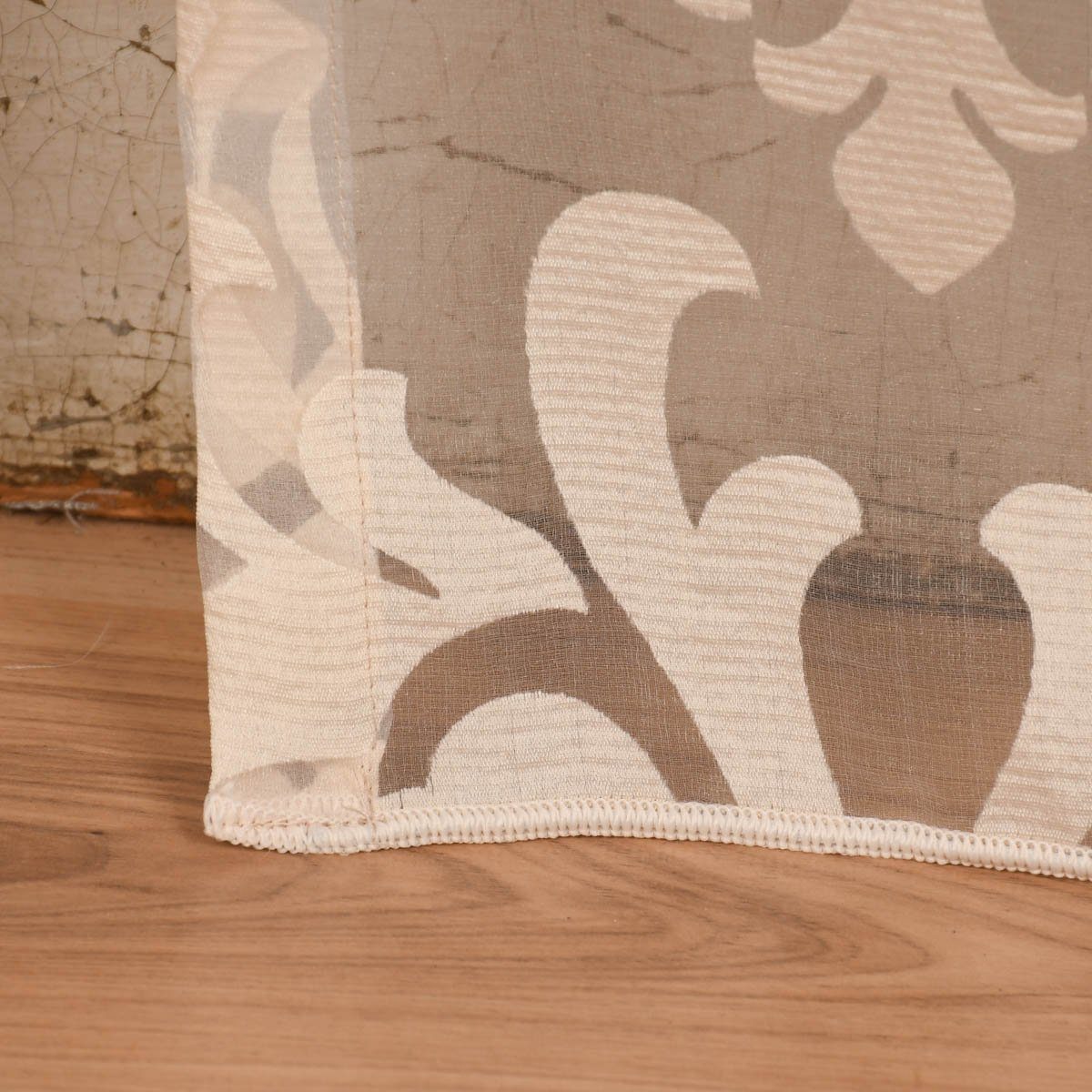 Meterware Rasch Textil Stores Ausbrenner Dali Ornamente beige 280cm, halbtransparent, Viskose, überbreit