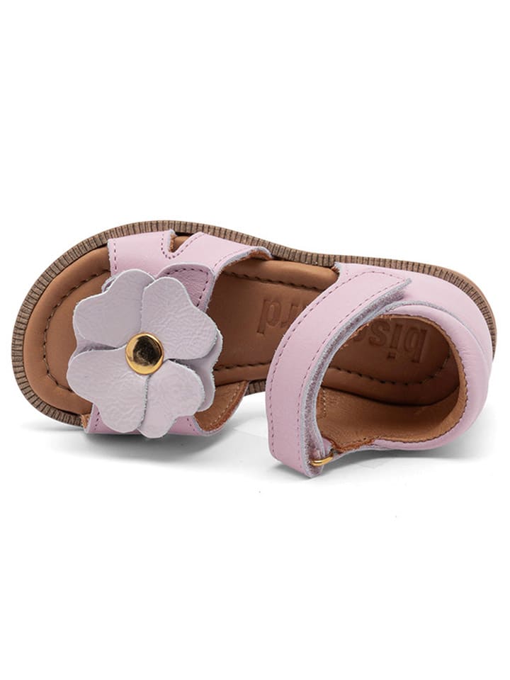 bisgaard Leder-Sandalen in Rosa/ Weiß günstig kaufen