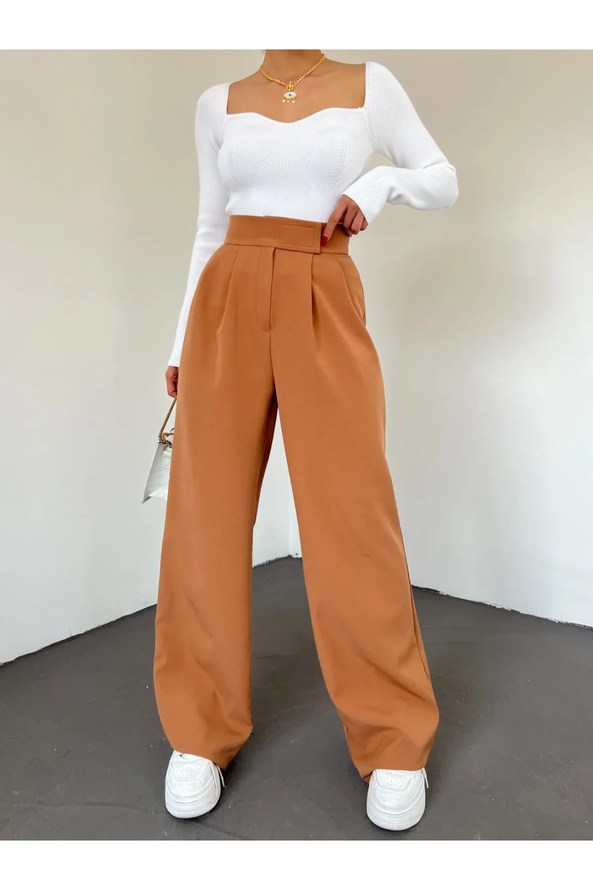 Modamorfo  Hose mit weitem Bein und Klettverschluss