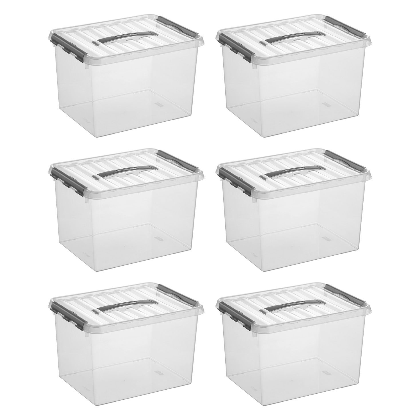 Sunware Q-line 22 Liter 6er-Set Aufbewahrungsboxen