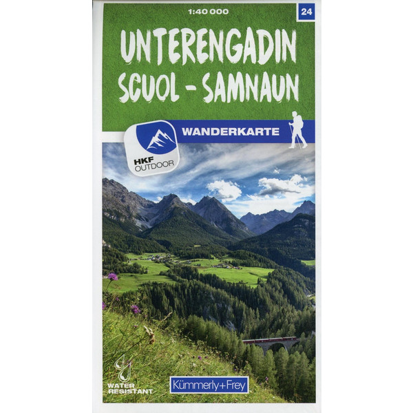 Unterengadin / Scuol - Samnaun 24 Wanderkarte 1:40 000 matt laminiert - Wanderkarte